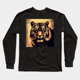 Tiger Print . Long Sleeve T-Shirt